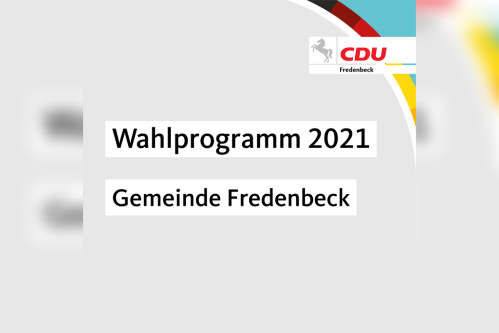 Wahlprogramm 2021 – Gemeinde Fredenbeck