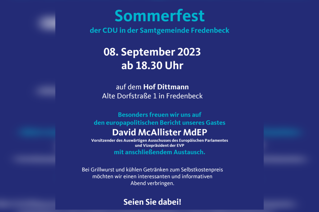 Sommerfest der CDU Fredenbeck